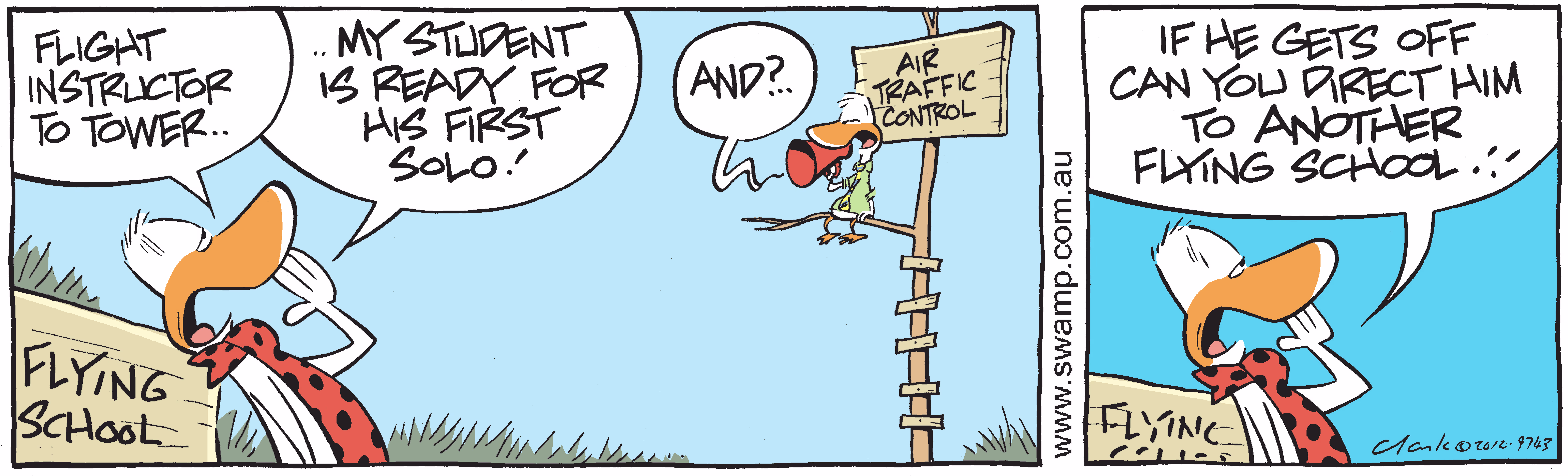 Another Flying School Colour Cartoon